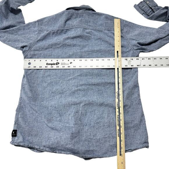 Ocean Current Button Up Shirt Men Size M Blue Long Sleeve 100% Cotton Preppy - Picture 4 of 8